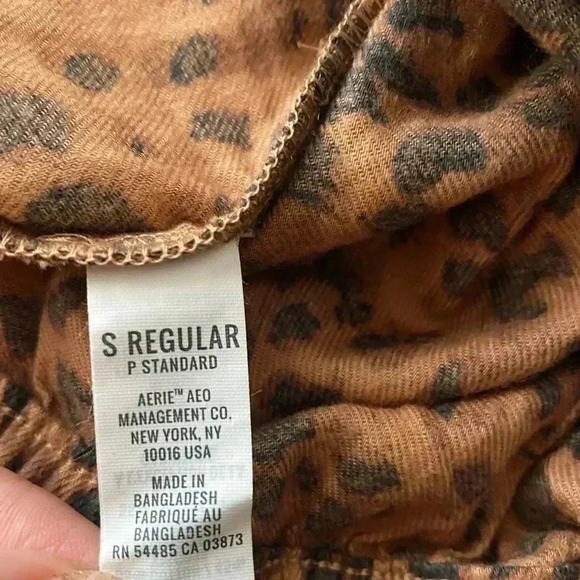 🆕 NWOT Aerie Elastic-Waist Leopard Lounge Pants S 🆕 - Picture 8 of 9